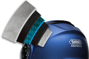 Cască Moto Flip-Up SHOEI NEOTEC-II RESPECT TC-10 · Negru / Albastru / Alb / Roșu 