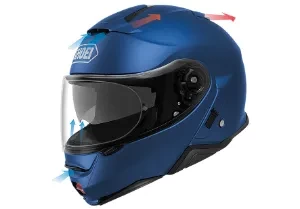 Cască Moto Flip-Up SHOEI NEOTEC-II RESPECT TC-10 · Negru / Albastru / Alb / Roșu 