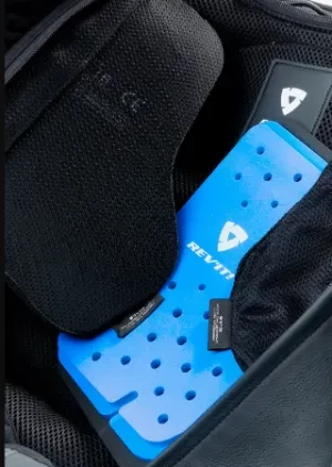 Geacă Moto Damă din Piele & Textil REVIT Median Ladies · Negru / Albastru 