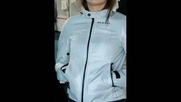 Video Geacă Moto Damă de Vară din Textil REVIT CONTROL AIR H2O LADIES · Alb / Negru / Roșu 
