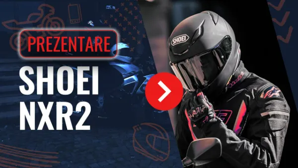 Video Cască Moto Integrală SHOEI NXR2 Accolade TC-10 · Gri / Albastru 