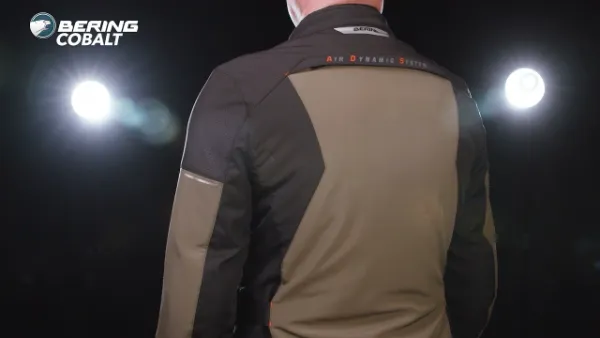 Video Geacă Moto din Textil BERING COBALT · Negru / Roșu 