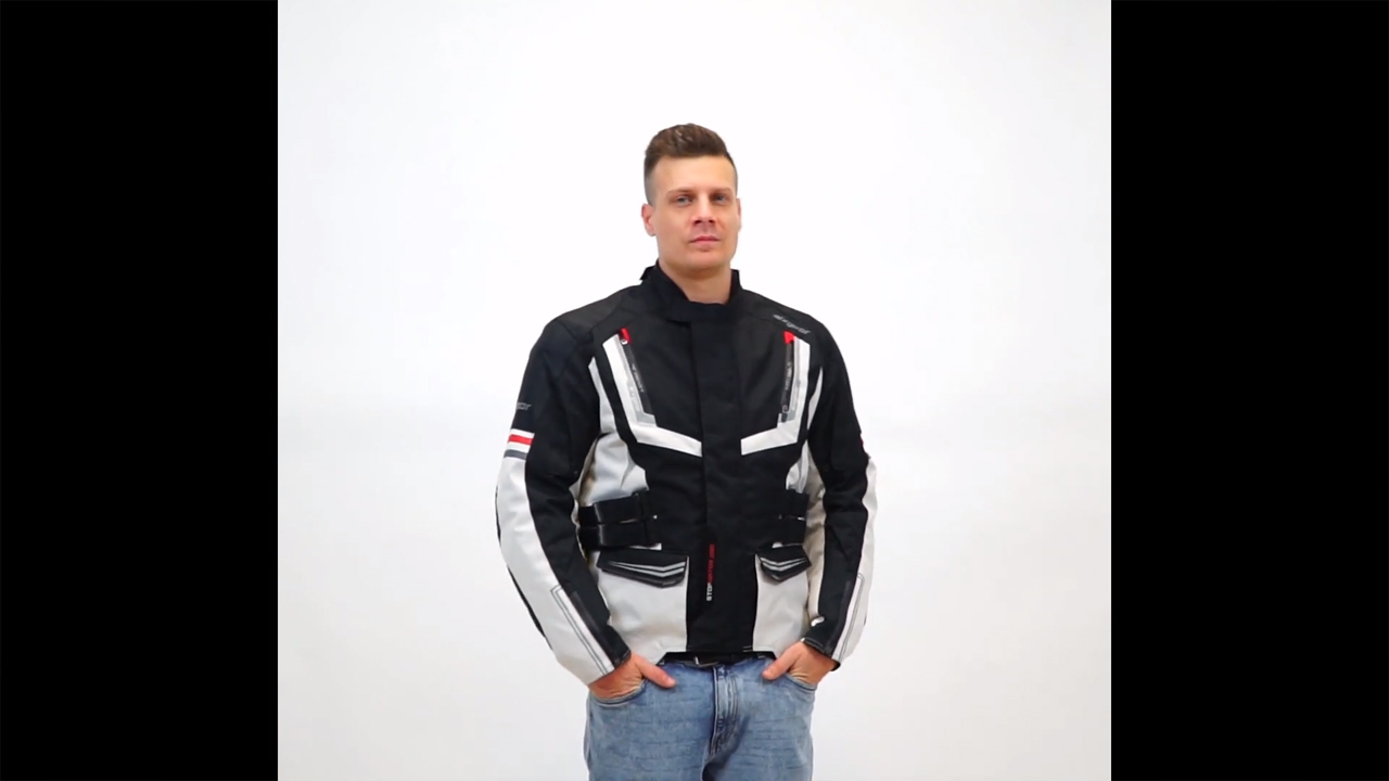 Video Geacă Moto din Textil SIXGEAR BANDIT · Negru 