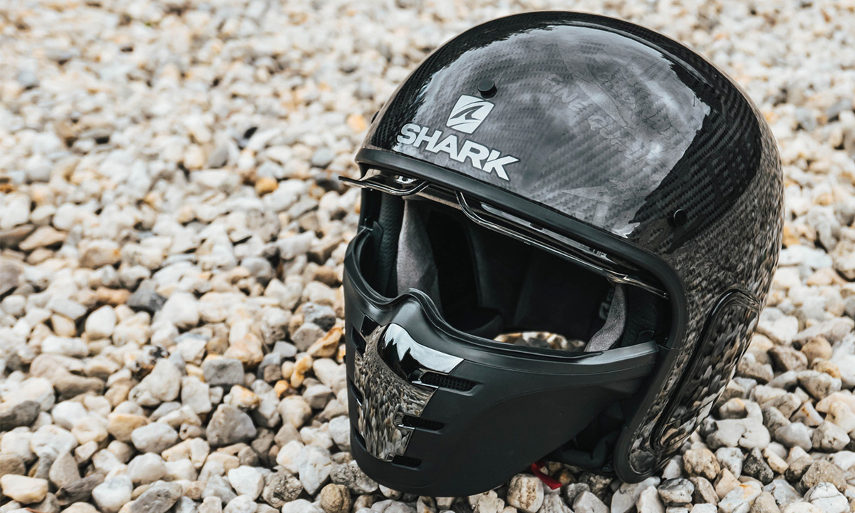 Video Cască Moto Open Face SHARK DRAK EVOK Camo · Negru / Verde Mat