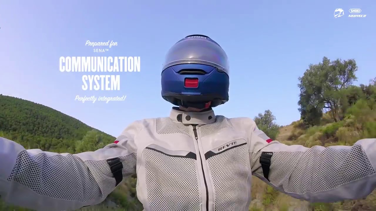 Video Cască Moto Flip-Up SHOEI NEOTEC-II · Alb 