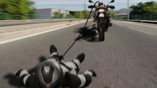 Video Mănuși Moto din Piele & Textil BERING KX 2 · Negru 