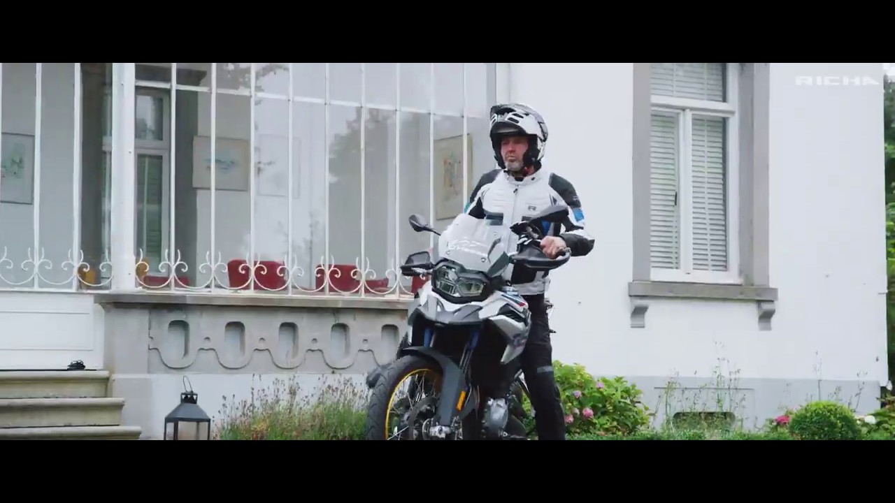 Video Mănuși Moto din Piele & Textil RICHA PROTECT · Negru 