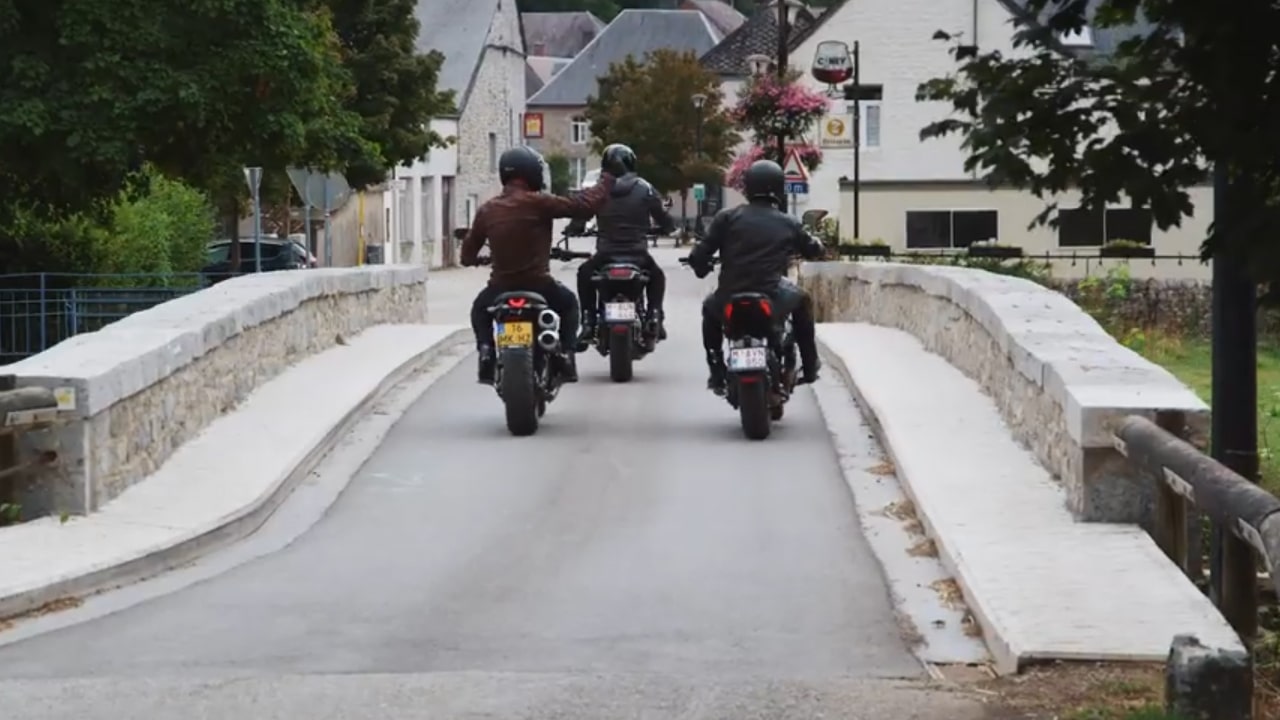 Video Geacă Moto din Piele & Textil RICHA TOULON 2 · Negru / Roșu / Gri 