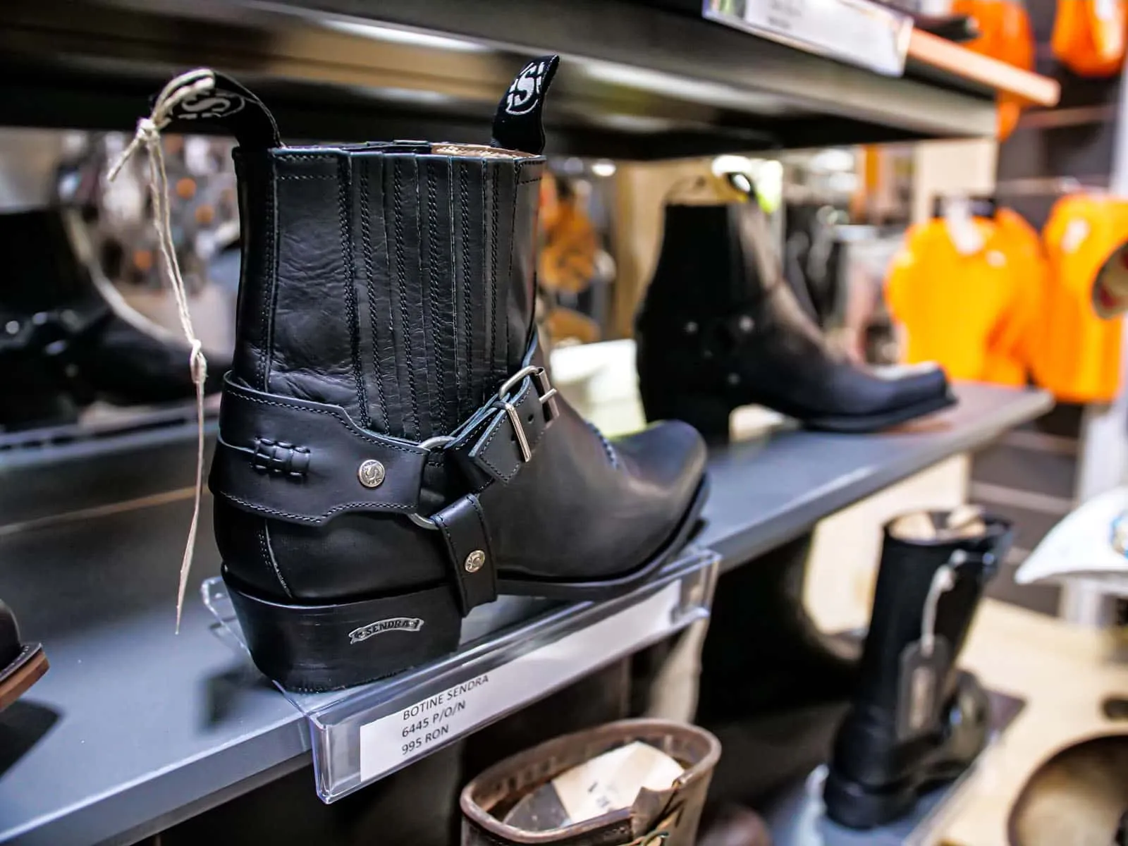 Botine Moto Chopper din Piele Naturală SENDRA BOOTS 6445 Seta Pull