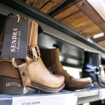 Botine Moto Chopper din Piele Naturală SENDRA BOOTS 6445 Seta