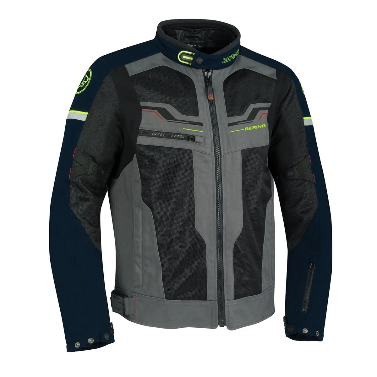 Geacă Moto de Vară din Textil BERING BAMAKO · Negru Albastru Gri