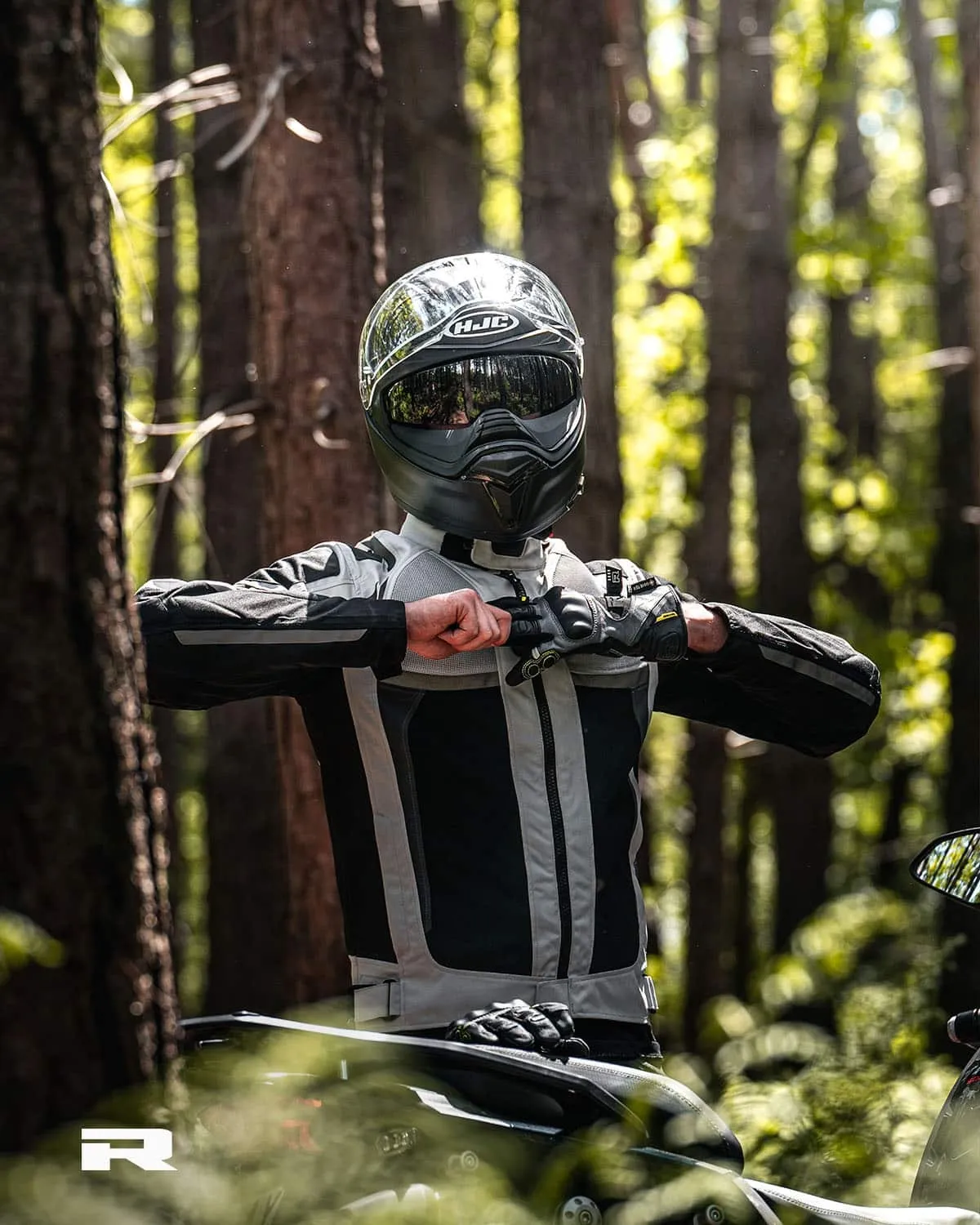 Geacă Moto de Vară din Textil RICHA AIRSTORM WP · Gri / Negru