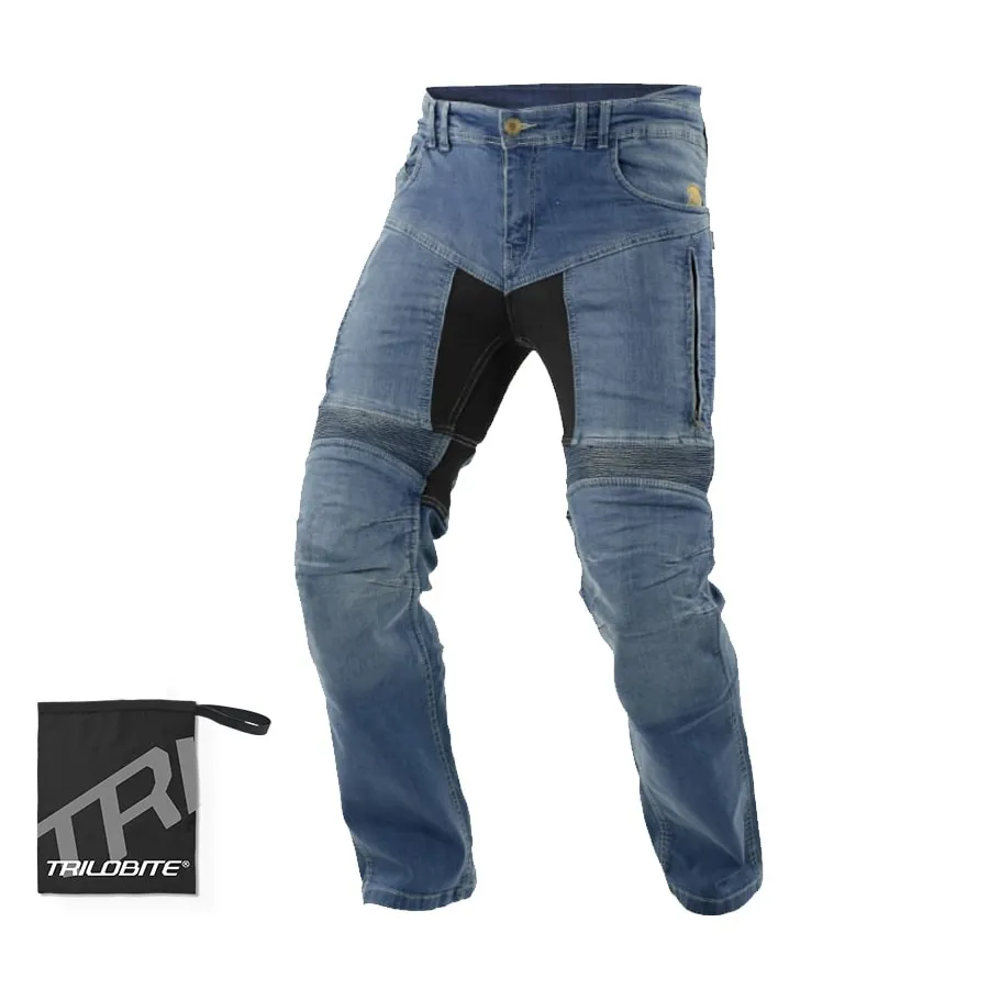 Blugi Moto Regular Fit cu Kevlar TRILOBITE PARADO · Albastru