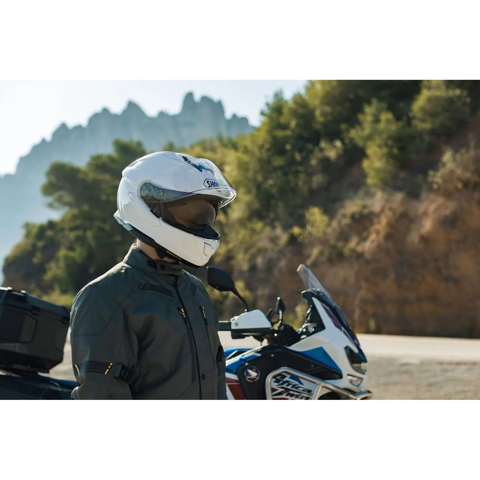 Cască Moto Integrală SHOEI GT-AIR 3 Realm TC-1 · Roșu / Negru / Gri