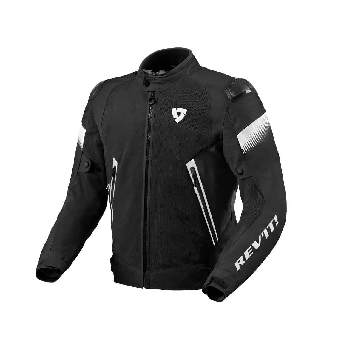 Geacă Moto de Vară din Textil REVIT Control Air H2O Negru Alb