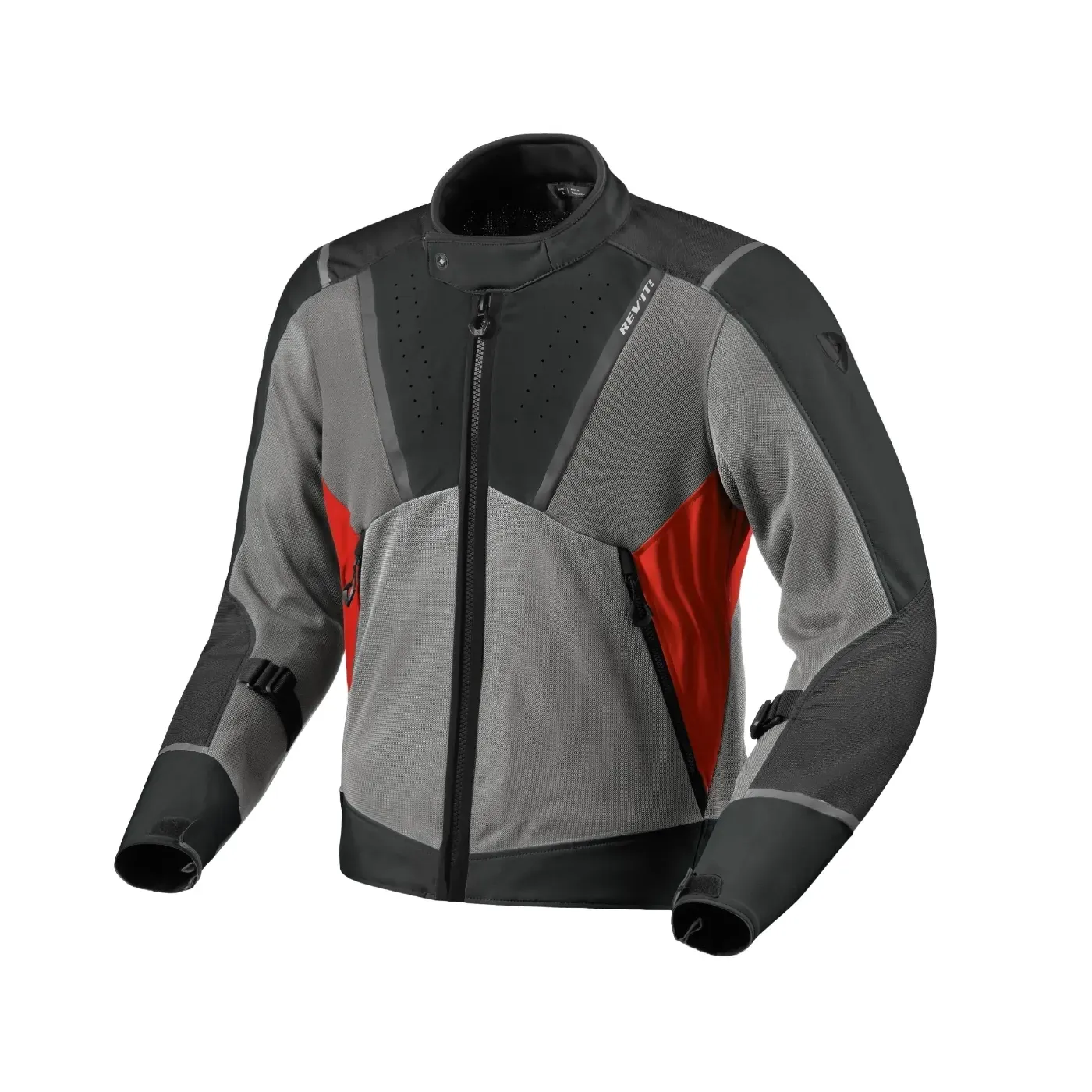 Geacă Moto de Vară din textil REVIT AIRWAVE 4 · Gri / Roșu / Negru