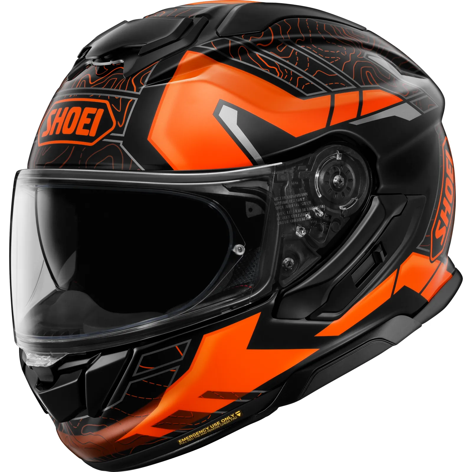 Cască Moto Integrală SHOEI GT-AIR 3 Hike TC-8 · Negru / Portocaliu