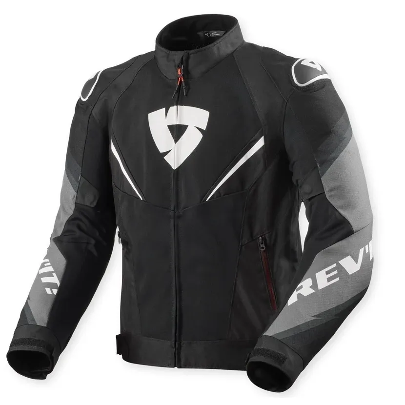 Geacă Moto de Vară din Textil REVIT QUANTUM 3 AIR · Negru Alb
