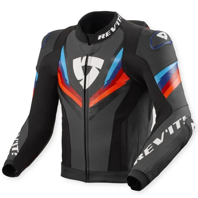 Geacă Moto din Piele și Textil REVIT Quantum 3 Pro · Negru
