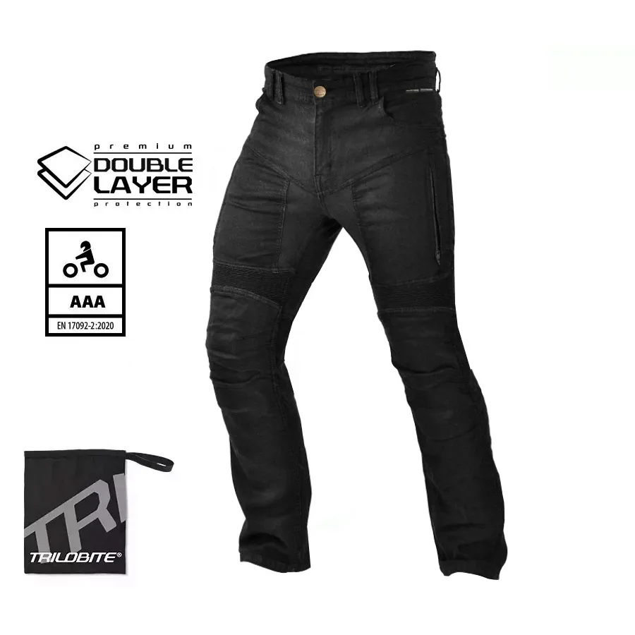 Blugi Moto TRILOBITE 25607 PARADO DOUBLELAYER AAA · Negru