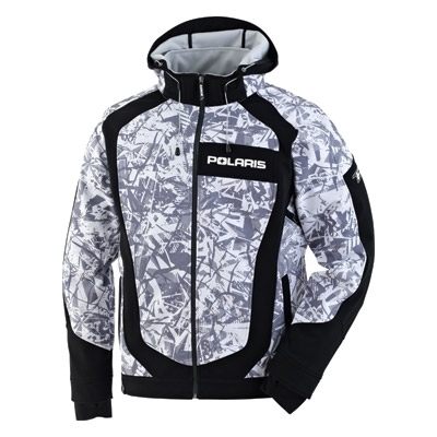 Geacă Snowmobil - Damă SOFTSHELL POLARIS · Alb / Gri / Negru