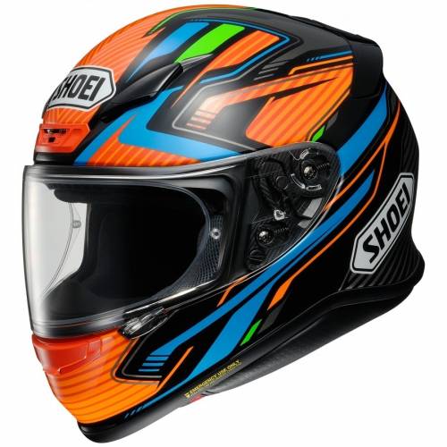 Cască Moto Integrală SHOEI NXR Stab TC-8 · Negru / Portocaliu / Albastru / Verde