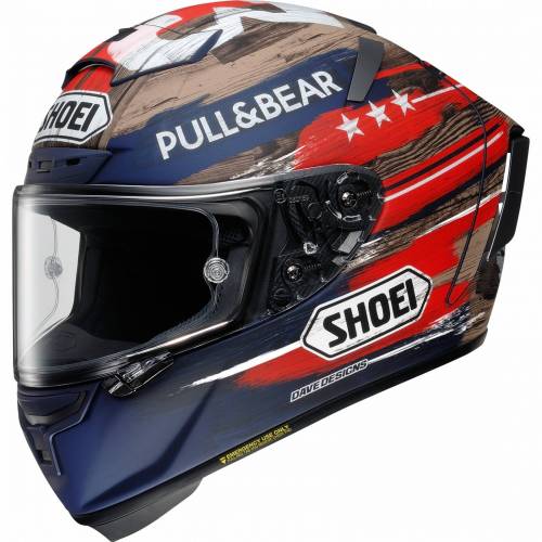 Cască Moto Integrală SHOEI X-Spirit III Marquez America TC-2 LTD · Alb / Albastru / Roșu / Maro