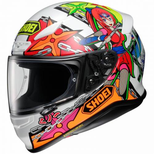 Cască Moto Integrală SHOEI NXR Stimuli TC-10 · Alb / Negru / Roșu / Portocaliu / Galben
