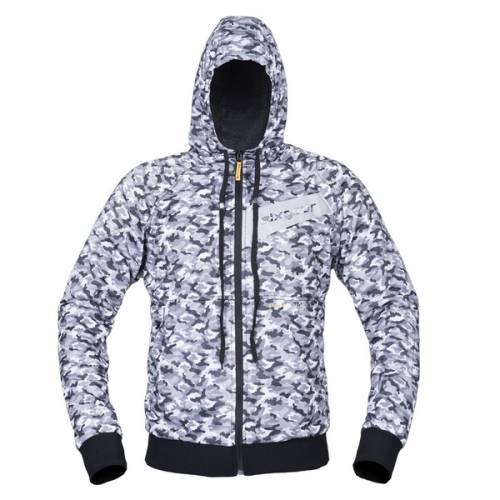 Hanorac Moto din Textil SIXGEAR SCAMPER · Negru / Gri