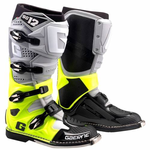 Cizme Enduro - Cross GAERNE SG-12 · Negru / Gri / Galben-Fluo 