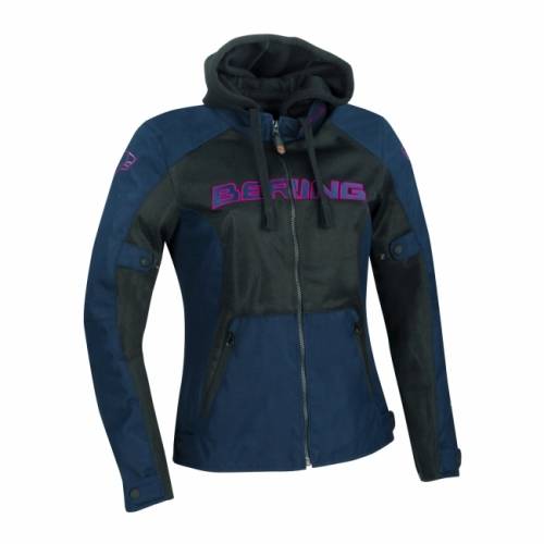Geacă Moto Damă de Vară din Textil BERING SPIRIT · Negru / Albastru 