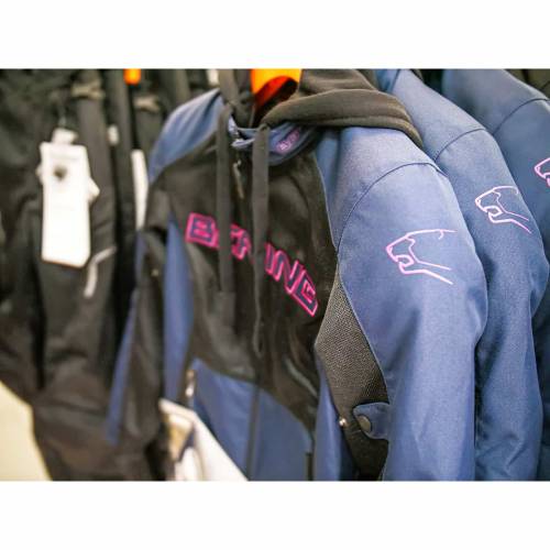 Geacă Moto Damă de Vară din Textil BERING SPIRIT · Negru / Albastru 
