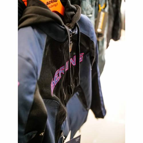 Geacă Moto Damă de Vară din Textil BERING SPIRIT · Negru / Albastru 