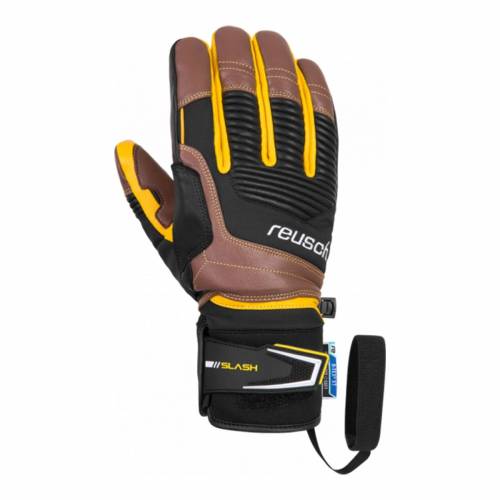 Mănuși Schi REUSCH SLASH R-TEX® XT 872 · Maro / Negru / Galben