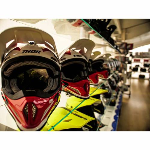 Cască Enduro - Cross THOR SECTOR FADER · Rosu / Negru 