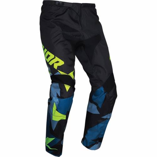 Pantaloni Enduro - Cross Copii THOR SECTOR WARSHIP · Negru / Galben / Albastru