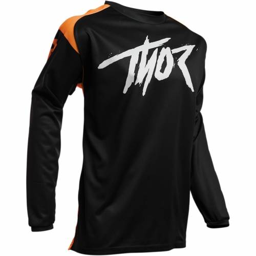 Tricou Enduro - Cross Copii THOR SECTOR LINK · Negru / Portocaliu