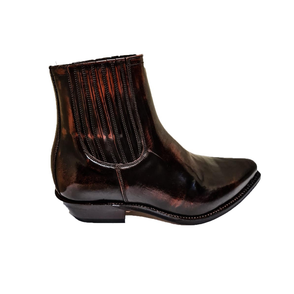 Botine Cowboy SENDRA BOOTS 2581 Florentic Fuchsia · Negru / Maro