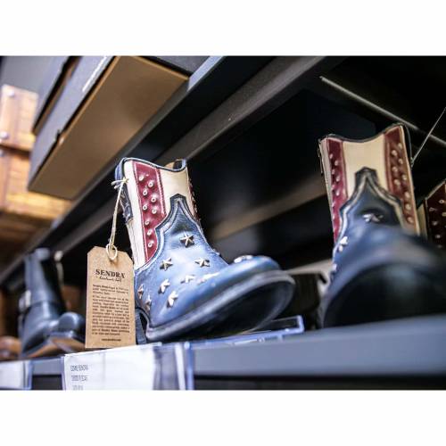 Botine Casual Damă SENDRA BOOTS 10600 · Albastru / Roșu / Alb 