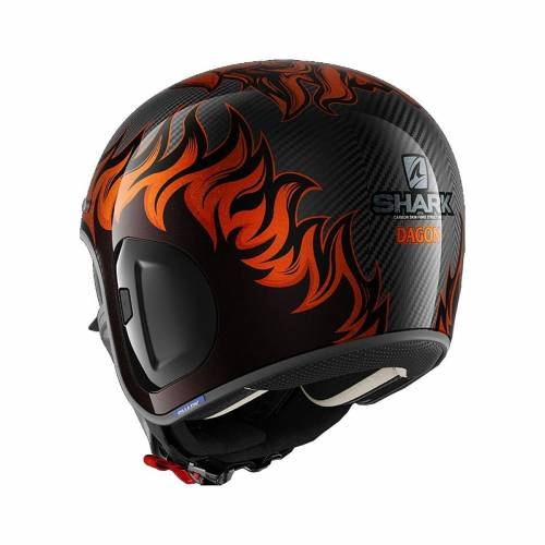 Cască Moto Open Face SHARK S-DRAK 2 CARBON DAGON · Negru / Portocaliu 