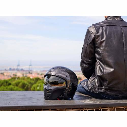 Cască Moto Open Face SHARK S-DRAK 2 CARBON DAGON · Negru / Portocaliu 