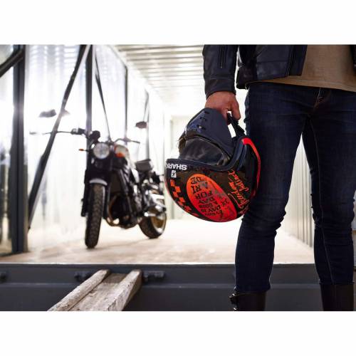 Cască Moto Open Face SHARK S-DRAK 2 CARBON DAGON · Negru / Portocaliu 