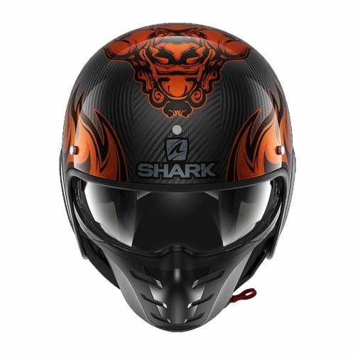 Cască Moto Open Face SHARK S-DRAK 2 CARBON DAGON · Negru / Portocaliu 