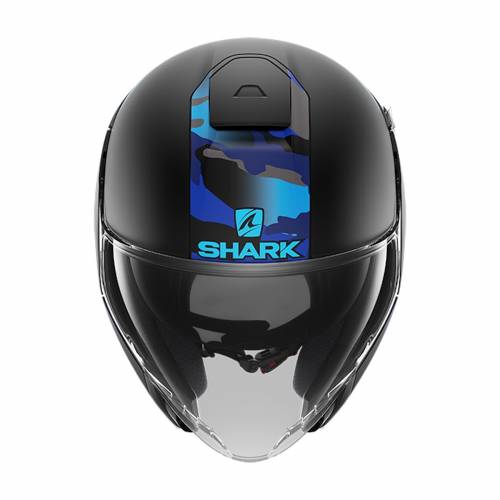 Cască Moto Open-Face SHARK CITYCRUISER GENOM · Negru / Albastru Mat 