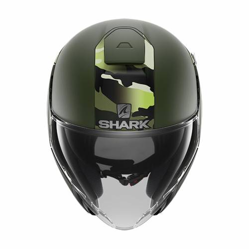 Cască Moto Open-Face SHARK CITYCRUISER GENOM · Negru / Verde Mat 