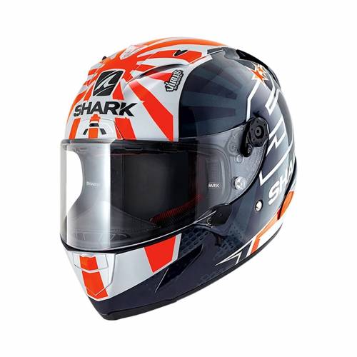 Cască Moto Integrală SHARK RACE-R PRO REPLICA ZARCO GP FRANCE · Alb / Albastru / Portocaliu