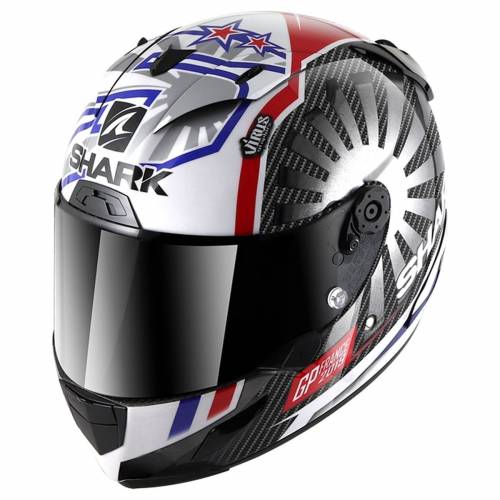 Cască Moto Integrală SHARK RACE-R PRO REPLICA ZARCO 2019 · Alb /Gri / Albastru / Roșu