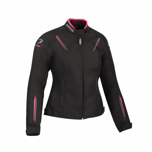 Geacă Moto Damă din Textil BERING LADY MERYLL · Negru /Roz