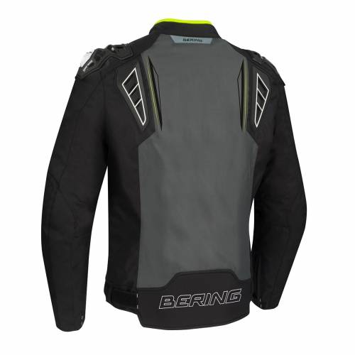 Geacă Moto din Textil BERING START-R · Negru / Gri / Verde Fluo 
