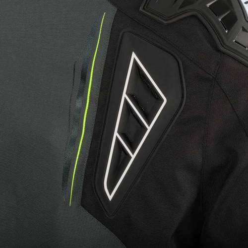Geacă Moto din Textil BERING START-R · Negru / Gri / Verde Fluo 